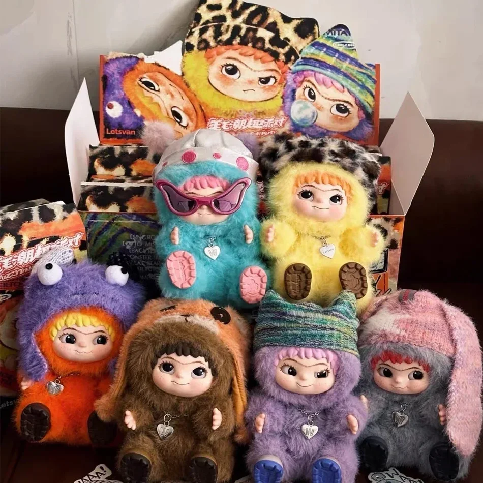 New Wakuku Fuzzy Trendy Fun Party Blind Box Cute Wakuku Action Figure Mystery Box Cute Doll Bag Pendant Doll Surprise Bag Gift