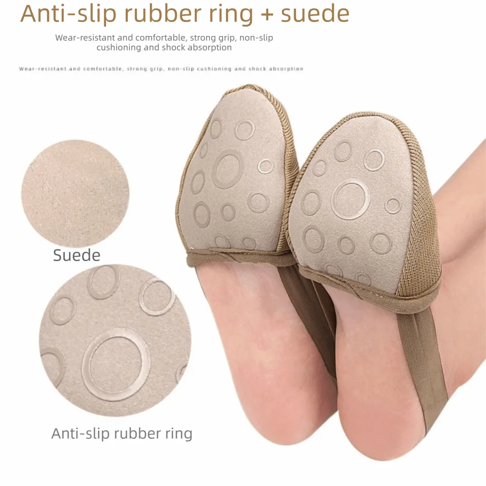 Zapatillas de Gimnasia Rítmica Transpirables de Punto, Calcetines de Ballet Elásticos Antideslizantes, Resistentes al Desgaste, Absorbentes del Sudor, Calcetines Medios Suaves