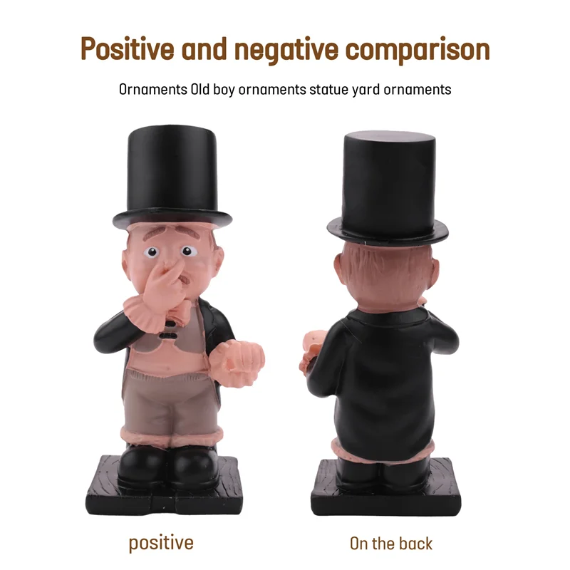 

A76K полимерный дворецкий в форме милых старых мальчиков, статуя, декор, подставка для салфеток, скульптура для туалета