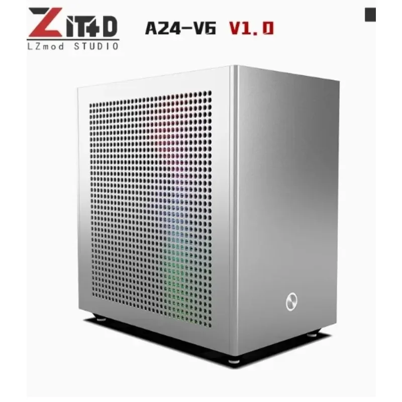 ITX Chassis A24-V6 1.0 - 5.38L, Dual Slot Half-Height, Fits Independent Display & 1U Power Supply