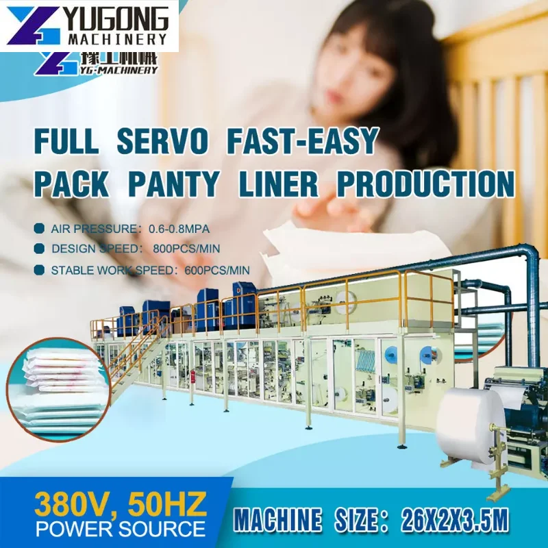 Full Fully Automatic Ladies Women Sanitary Pads Production Line Machine