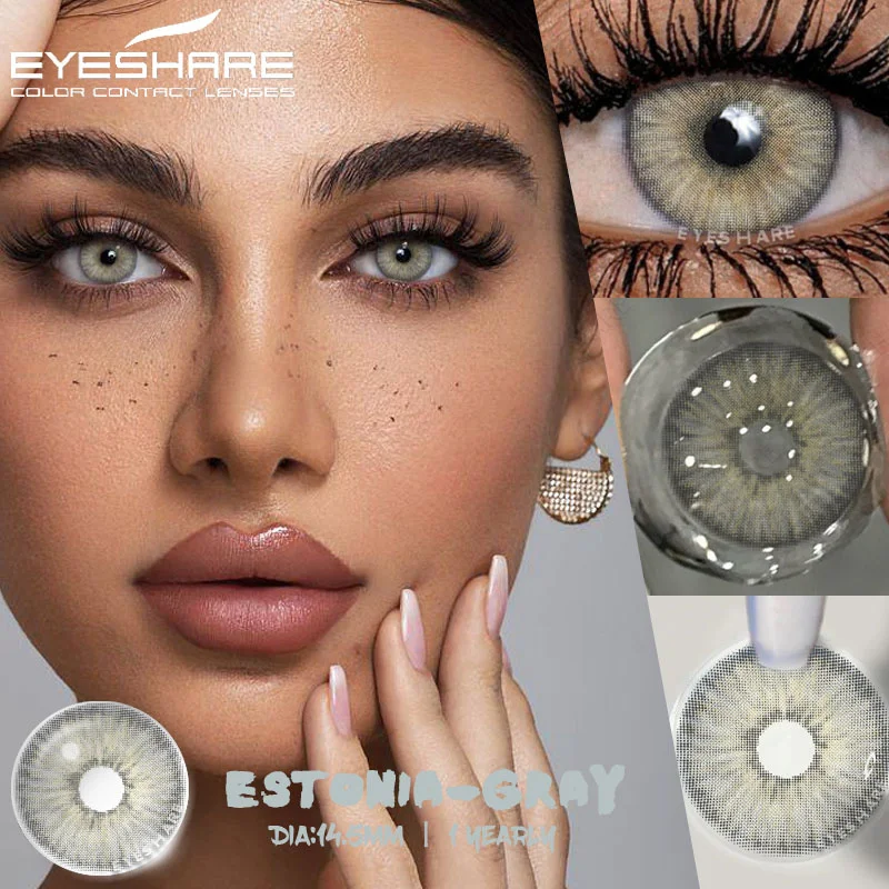 EYESHARE New Color Contact Lenses for Eyes 1pair Gray Pupils Lens Green Lenses Cosmetic Blue Eye Contacts Yearly Brown Eye Lens