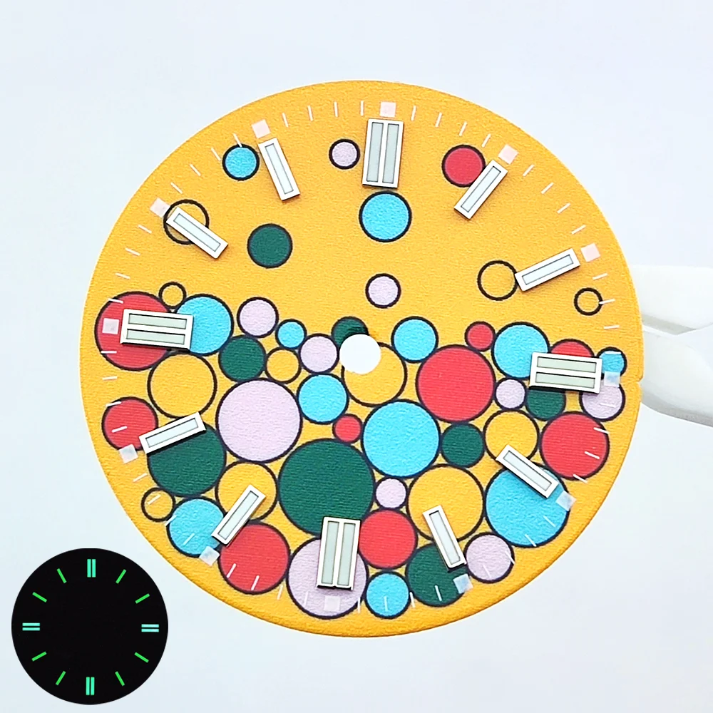 NH35 الطلب نقطة نمط الطلب الأخضر مضيئة الطلب يناسب NH35/NH36 أجزاء الحركة استبدال الملحقات ساعة بطلب