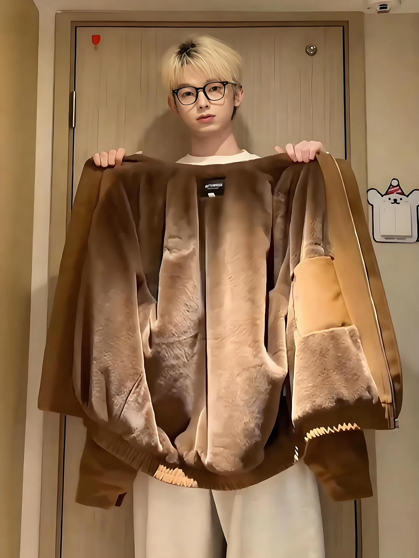 

Men's Winter Jaet ort Thiened Fce Lined Leather Jaet Cotton Workwear Warm Anti-Cold ort Sle American Cool