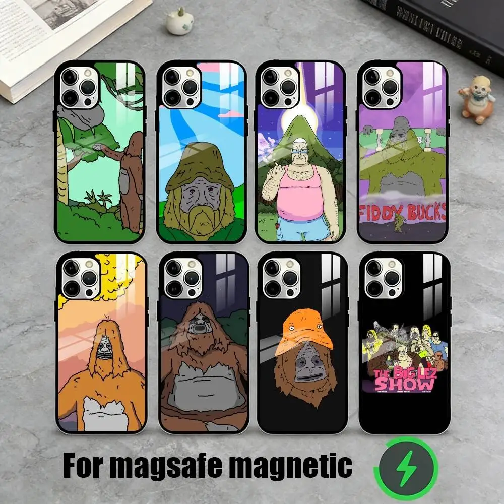 

Quirky T-The Big L-Lez Show Art Phone Case For iPhone17,16,15,14,13,12,11 Plus,Pro Magnetic with Magsafe Wireless Charging