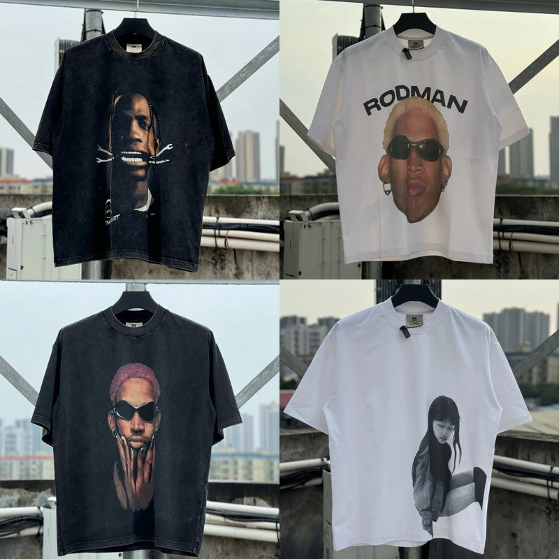 

Summer Fashion Men Women High Quality T-shirt Spoof Portrait Vintage Oversize Casual Round Neck Short Sleeve Tee Air Transport