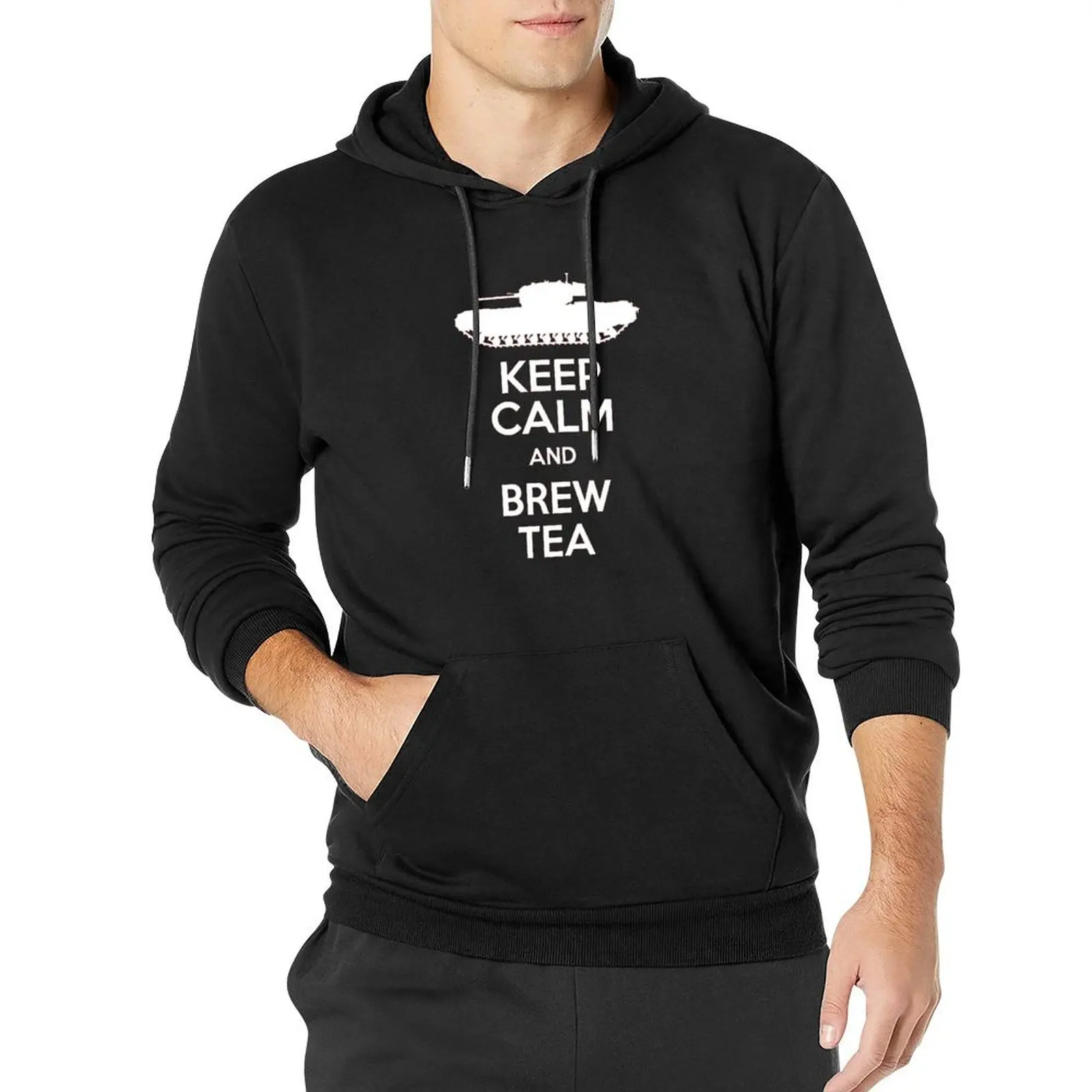 St. Gloriana - Keep Calm and Brew Tea! Pullover Hoodie mens clothing blouse clothes for men hoodie men