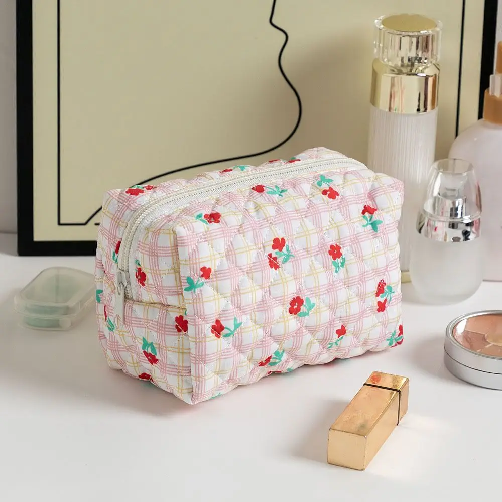 High Quality Flower Printed Cosmetic Bag Large Capacity Travel Organizer Toiletry Bag Makeup Bag
