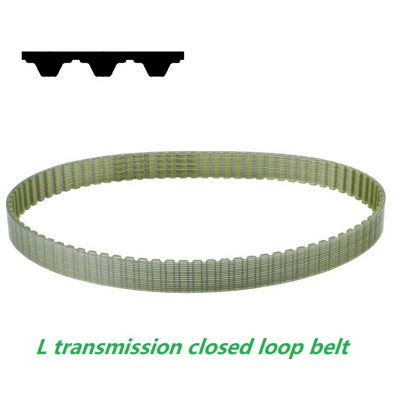 

L Tooth Belt PU 60~69teeth Transmission Closed Conveyor 3/8 inch Timing Belt Loop Belt With Steel Cord 225L025 050 075 100