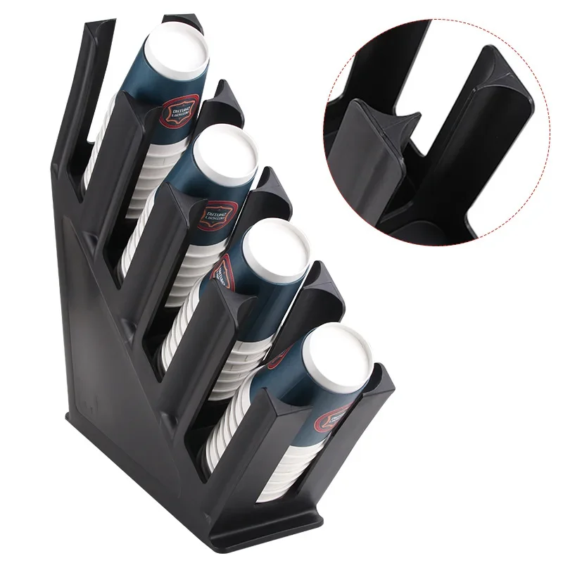 Paper Cup Holder Disposable Cup Holder Coffee Milk Tea Bar Drinking Cup Holder Plastic Storage Rack Cup Divider