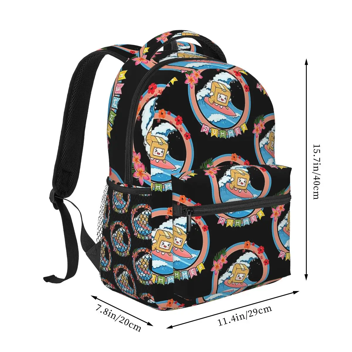 Rocky Lankybox Lanky Box Backpacks Boys Girls Bookbag Children School Bags Cartoon Travel Rucksack Shoulder Bag Large Capacity