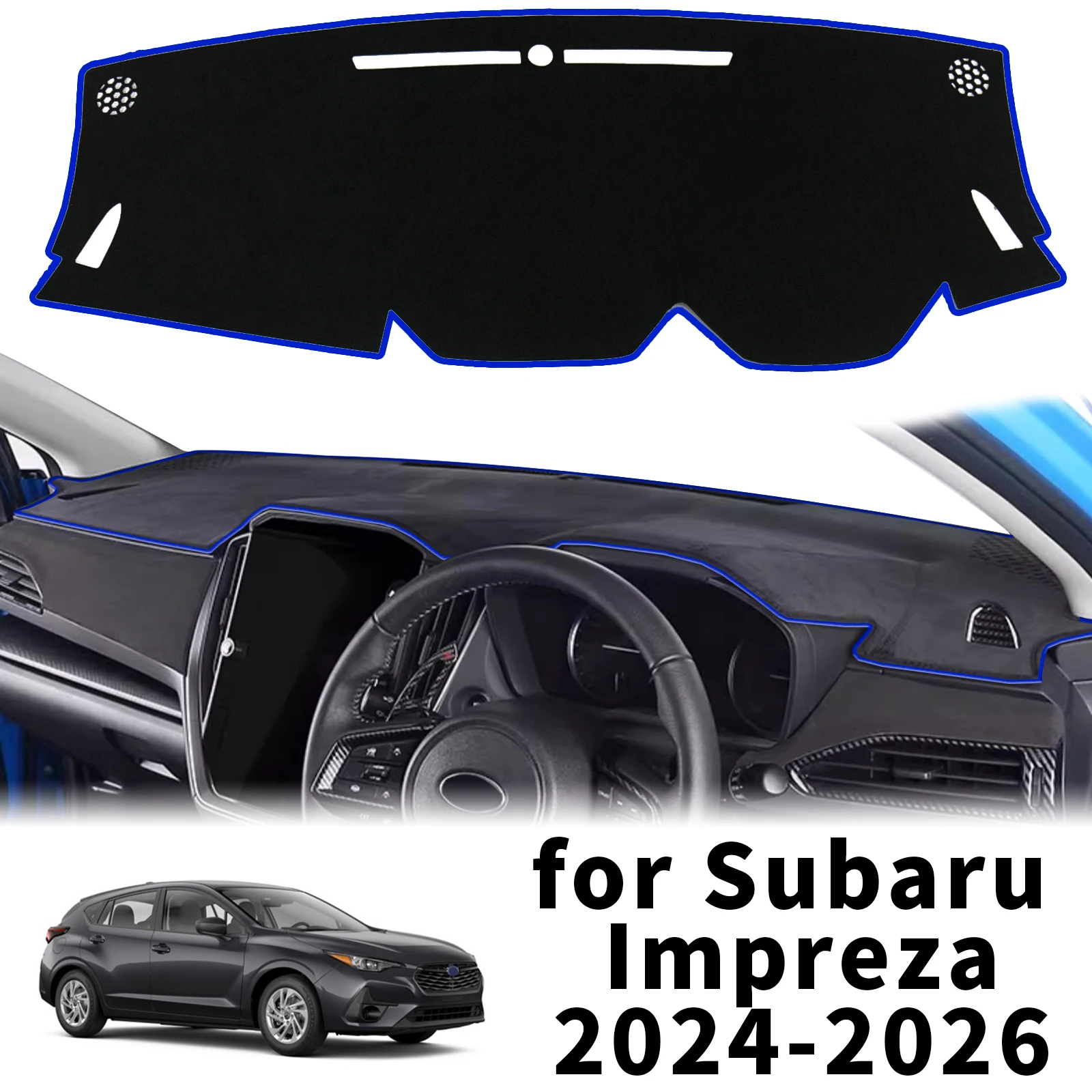 

fit for 2024 2025 2026 Subaru Impreza Car Accessories Dashmat Dashboard Cover Pad DashMat Sunshade Protective Carpet