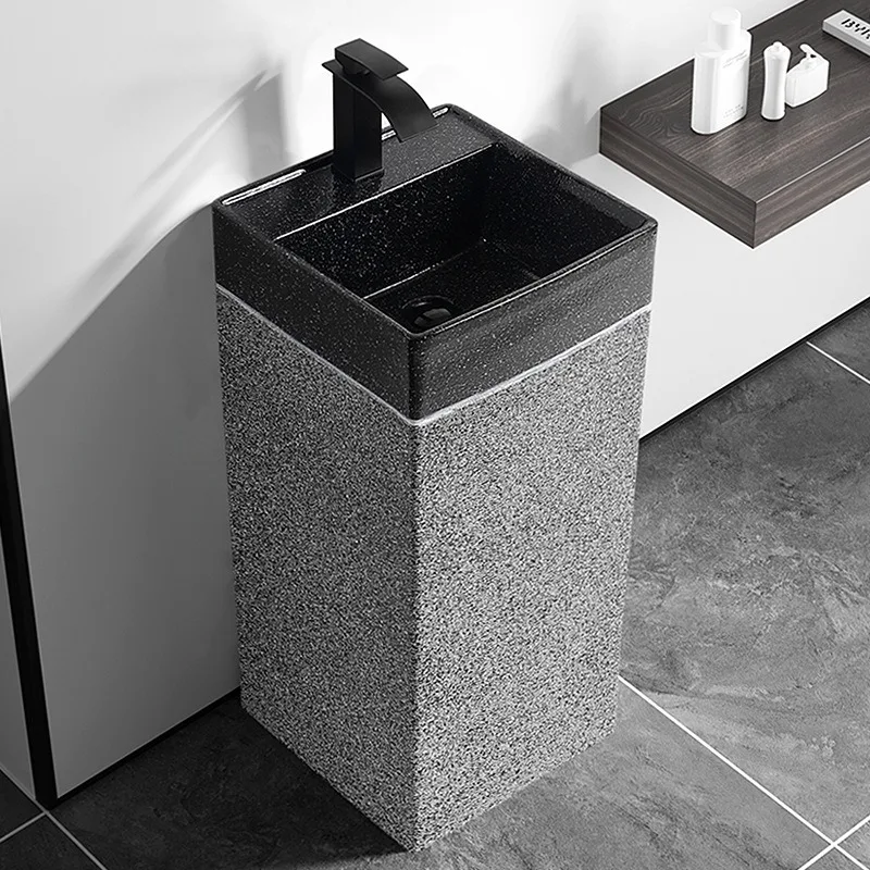 Garden wash basin retro ceramic column basin bathroom wash basin balcony