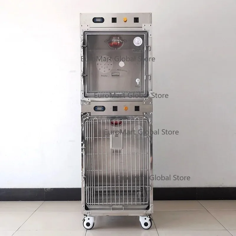 

2 Door Cage With Temperature Equipment High Quality Vet Cage for Clinic
