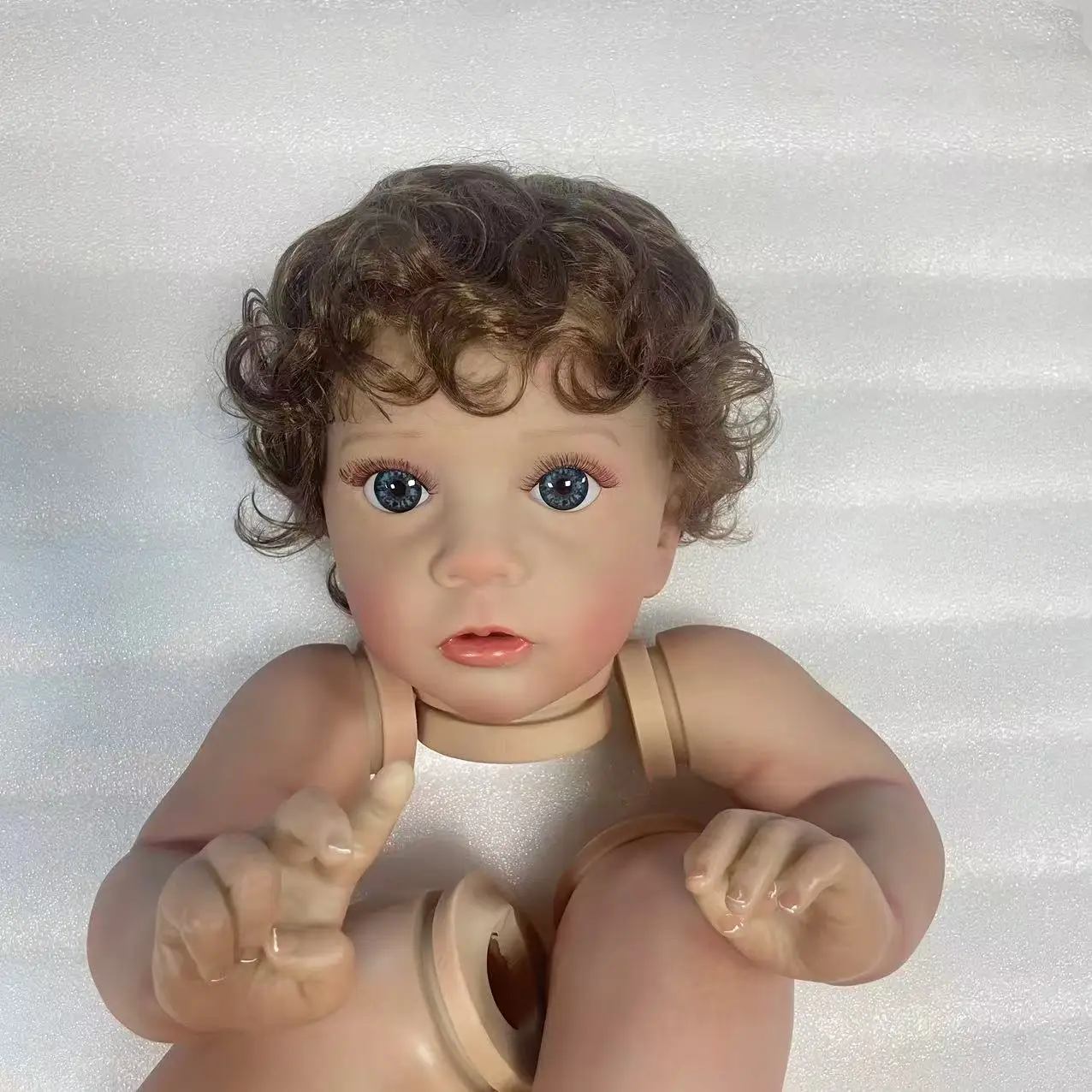 24 inch Painted Reborn Doll Kit Missy With Rooted Hair Toddler Doll  Parts Unfinished DIY Kit