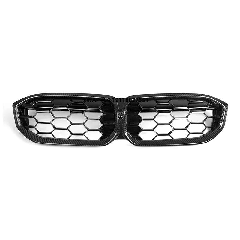 Good Fitment Dry Carbon Fiber+ABS Diamond Style Front Grille for 3 Series G20 G28 LCI  2023+ Front Bumper Grill