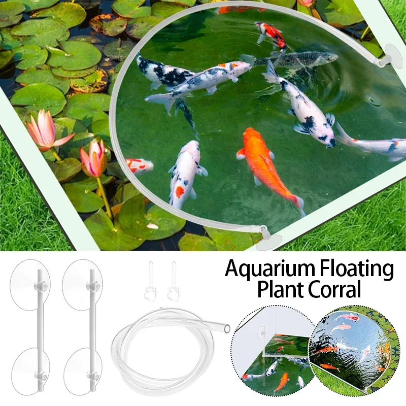 

Adjustable Transparent Aquarium Plant Barrier Floating Corral Fence to Contain Aquatic Plants Prevent Overgrowth
