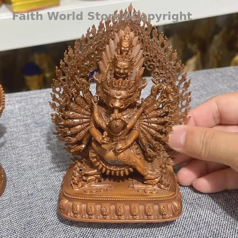 TOP Exquisite copper carving Buddha statue Yamantaka Hayagriva rare buddha incarnation of Bodhisattva copper buddha statue