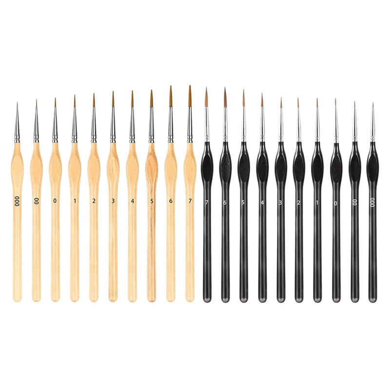 

20 Pieces Detail Brushes For Painting Gouache Brushes Miniature Painting Kit For Acrylic Model Oil Painting Easy To Use