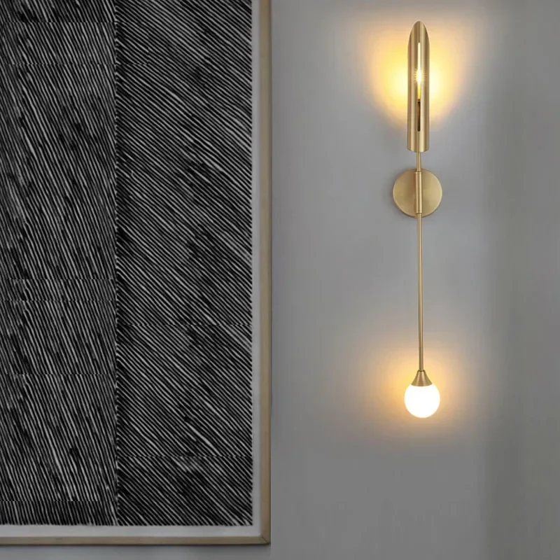 Modern wall lamp golden hotel G9 for bedroom wall lights bedside lamp study light luxury aisle living room warm wall lighting