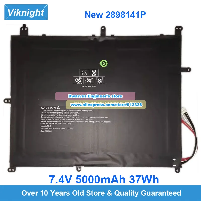 New 2898141P Battery 7.4V 5000mAh 37Wh for Prestigio smartbook 141S 116c 133S Great Wall W133A W1333A Laptop Battery
