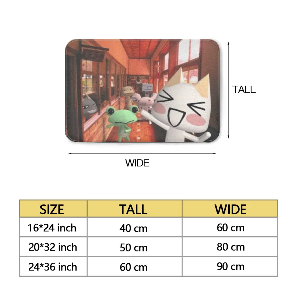 Home Carpet Rug Bathroom Inoue Toro Cute Cat Mat Retro Multiple Choice Living Room Kitchen Non-Slip