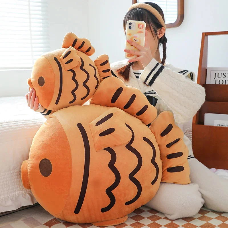 Plush Snapper Kawaii Taiyaki Pillow Plush Toy Children's Doll Doll Nap Pillow Send Girlfriend Koi Pillow Gift Doll