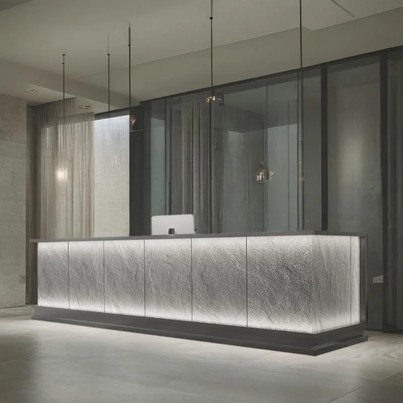 

Роскошная офисная столешница, стол регистрации, современная мебель для руководителей, Минималистичная мебель для входа в офис, длинная одежда