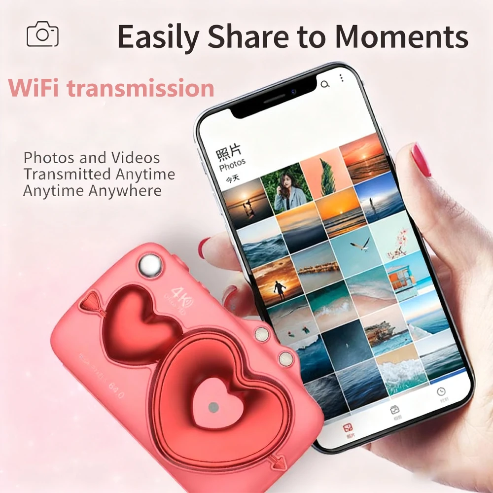 كاميرا رقمية 4K منزلية رائجة البيع لعام 2026 بدقة 64 ميجابكسل مع كاميرات مزدوجة أمامية وخلفية وتكبير رقمي 18X لمدونات الفيديو والتصوير الفوتوغرافي #2