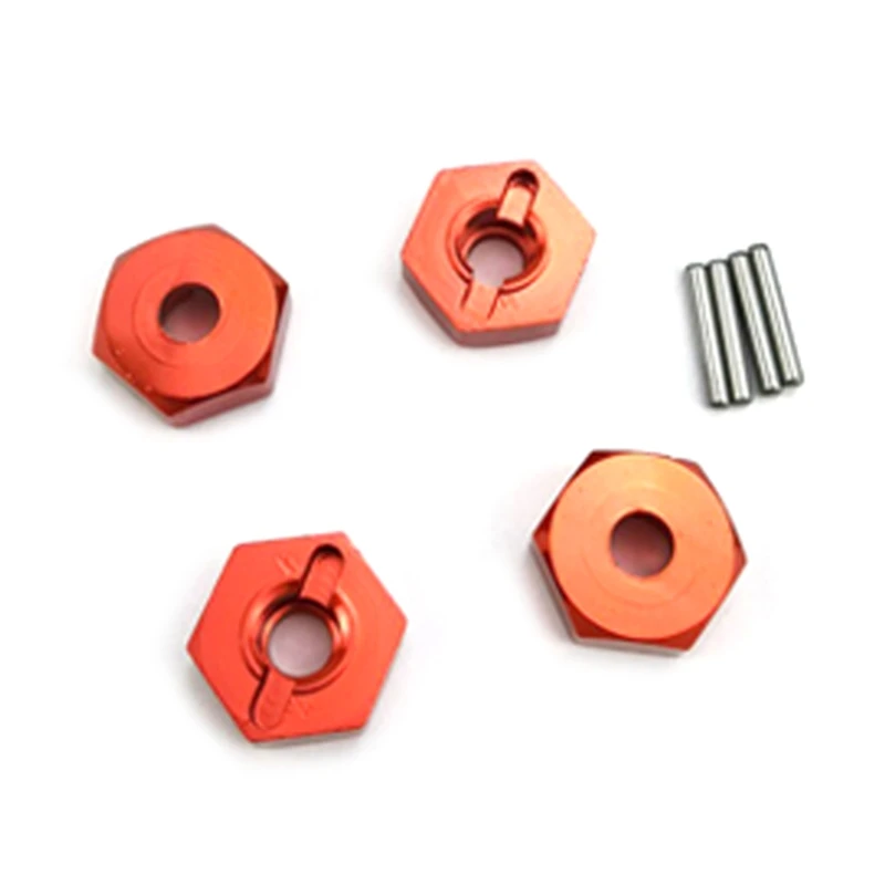 Écrou hexagonal de roue en métal avec broches, moyeux d'entraînement, adaptateur pour 1/12 MN86K MN86KS RC, pièces de mise à niveau de voiture inoler, 12mm, 4 pièces