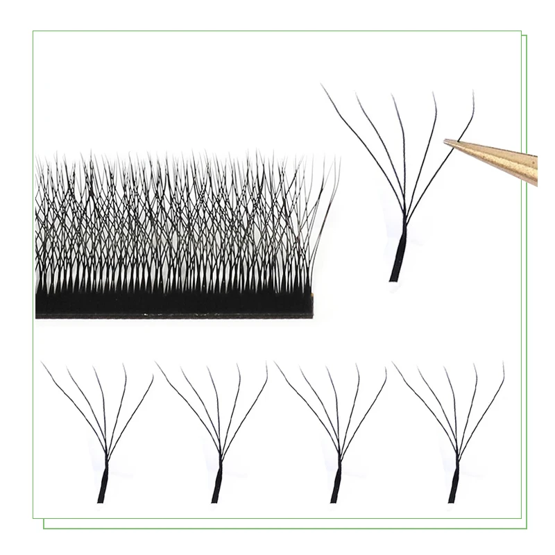 MARIA 10 Cases 5D W Lashes Easy Fan Eyelash Extensions Wholesales Y Premade Volume 12 Rows W Style Natural Soft Private Logo