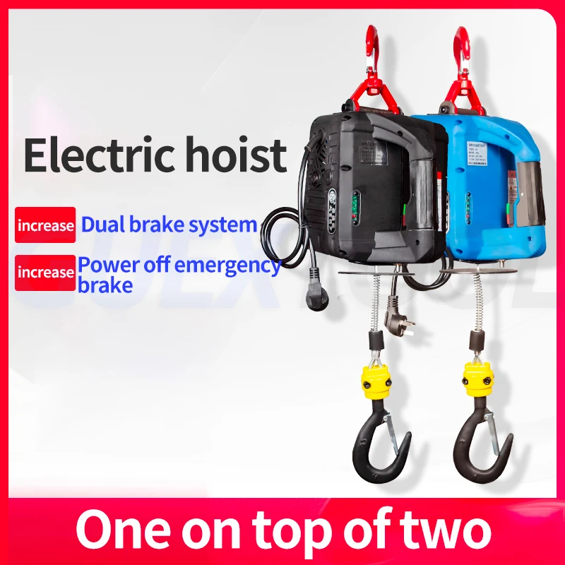 ポータブル電気ホイスト,220V,電気リフティングツール,リフトチェーン付き,家庭用 電動ホイストポータブル電動ホイスト家庭用クレーンリモコンチェーンクレーン電動揚重装置