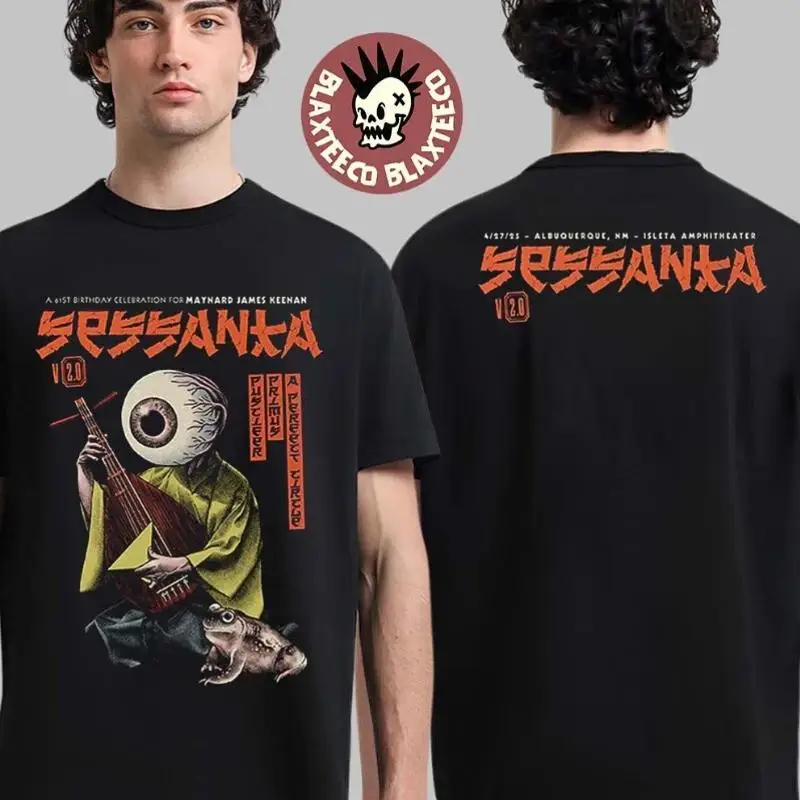 

Концерт Sessanta в Альбукеке Нью-Мексико на апреле 27 2025 двусторонняя футболка