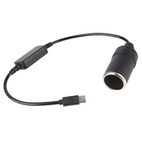 5V To 12V Converter Cable Extender USB Type C Chargers To Cigarette Lighter Socket Power Adapter Electronics Car Accessories