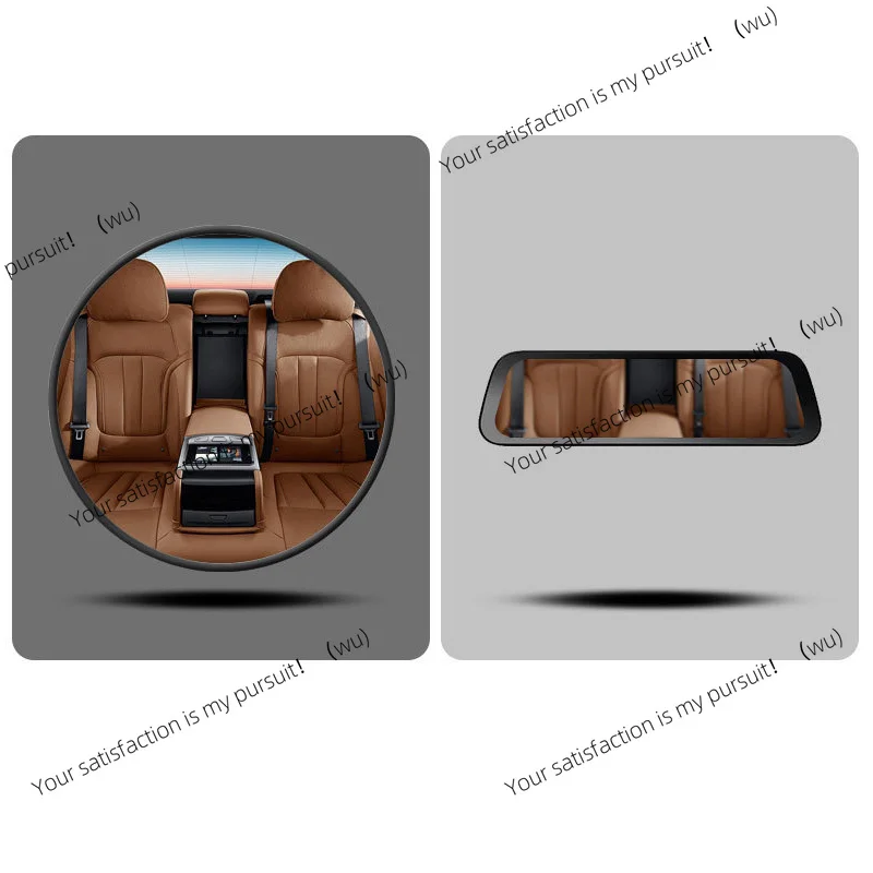 Car rearview mirror 360 degrees rotatable, suction cup bracket type auxiliary observation mirror