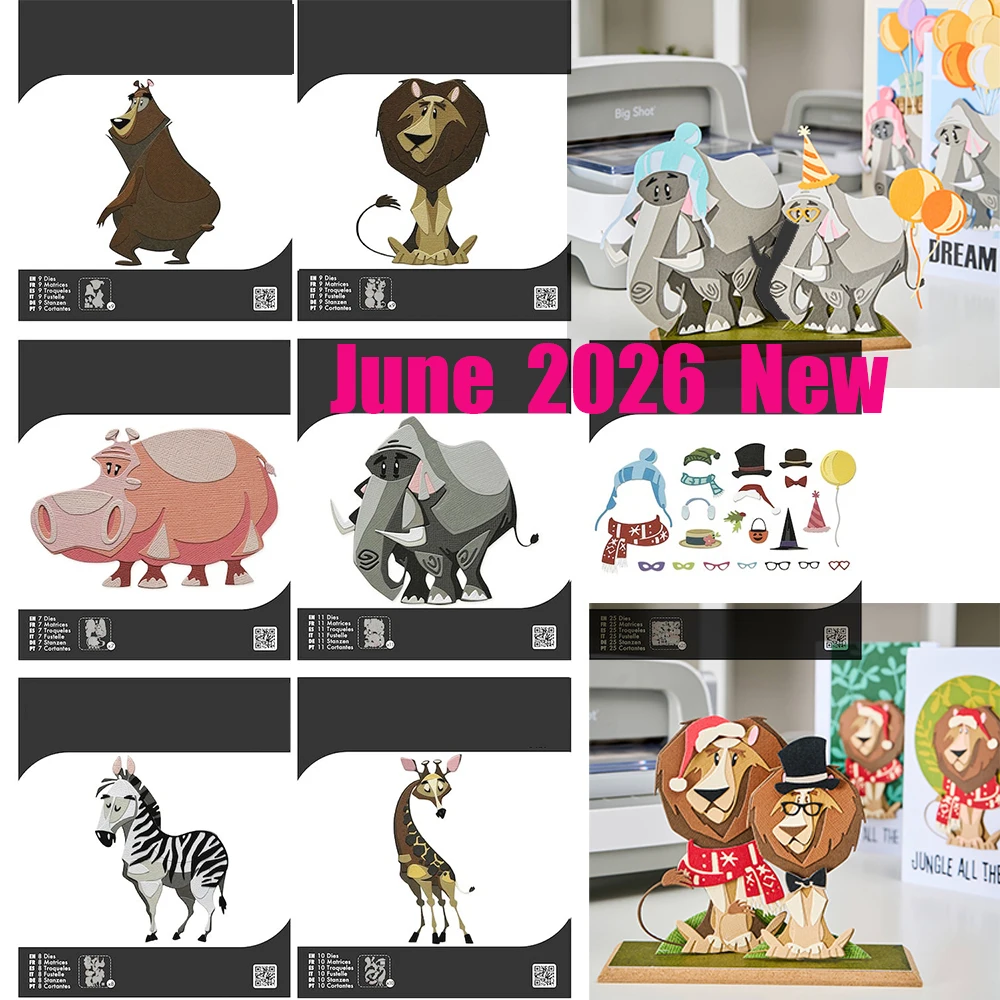 

June 2026 New Mini Accessories Large Gertrude Theodore Harrison Bernice Metal Cutting Dies for DIY Handmade Scrapbooking Diary