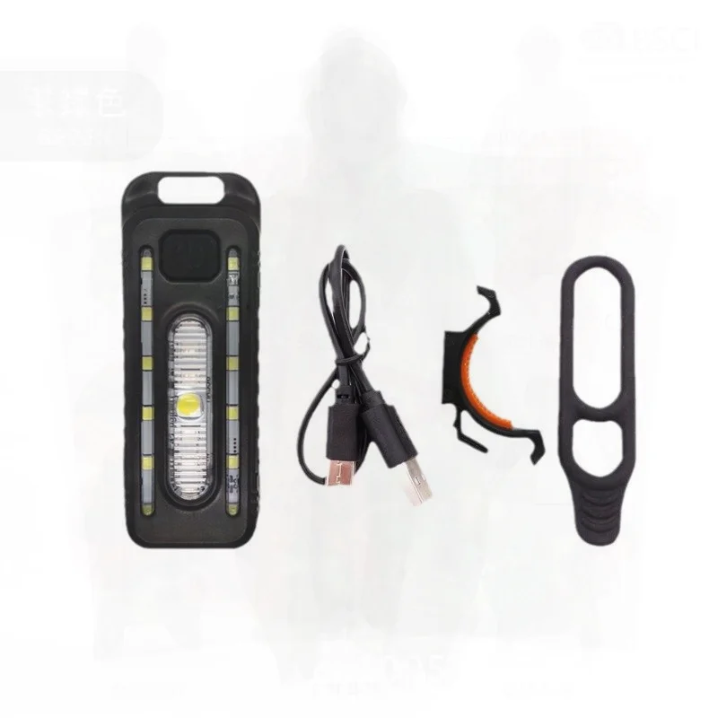 Перезаряжаемый новый велосипедный задний фонарь Type-C, красный и синий сигнальный светильник для уличной ночной прогулки, бега, ручки с зажимом для фар Перезаряжаемый новый велосипедный задний фонарь Type-C, красный и синий сигнальный светильник для уличной ночной прогулки, бега, ручки с зажимом для фар