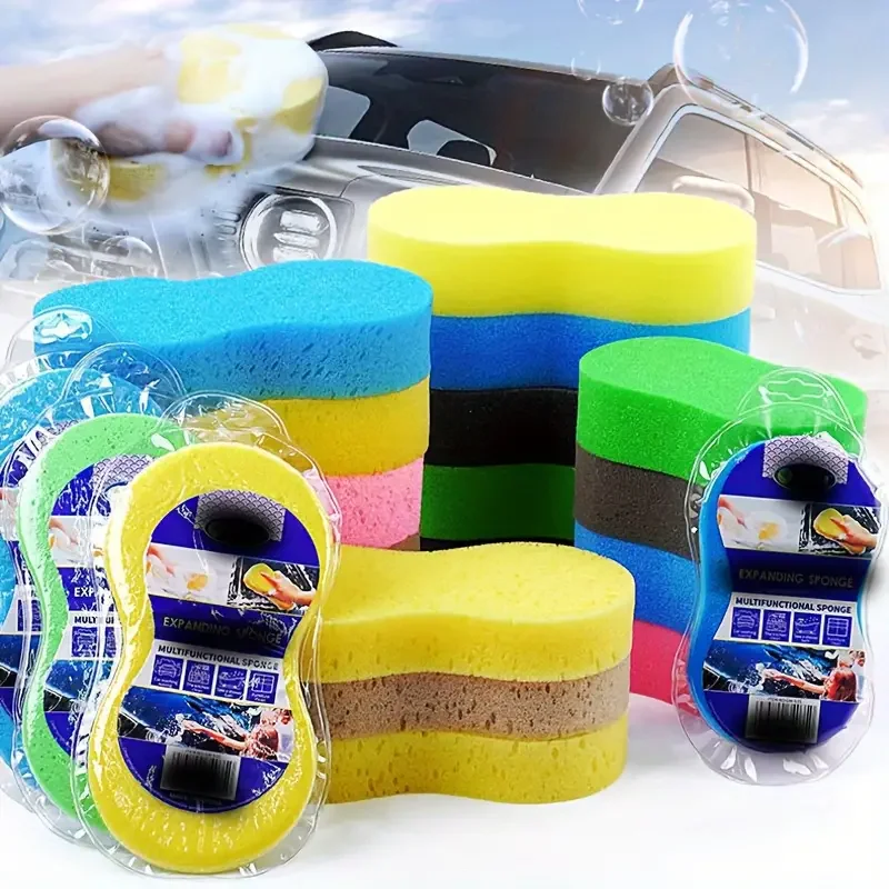 Car Wash Sponge Honeycomb Large Sponges High-density Car Washing Sponge Block Auto Detailing Foam Cleaning Tools Car Accessories