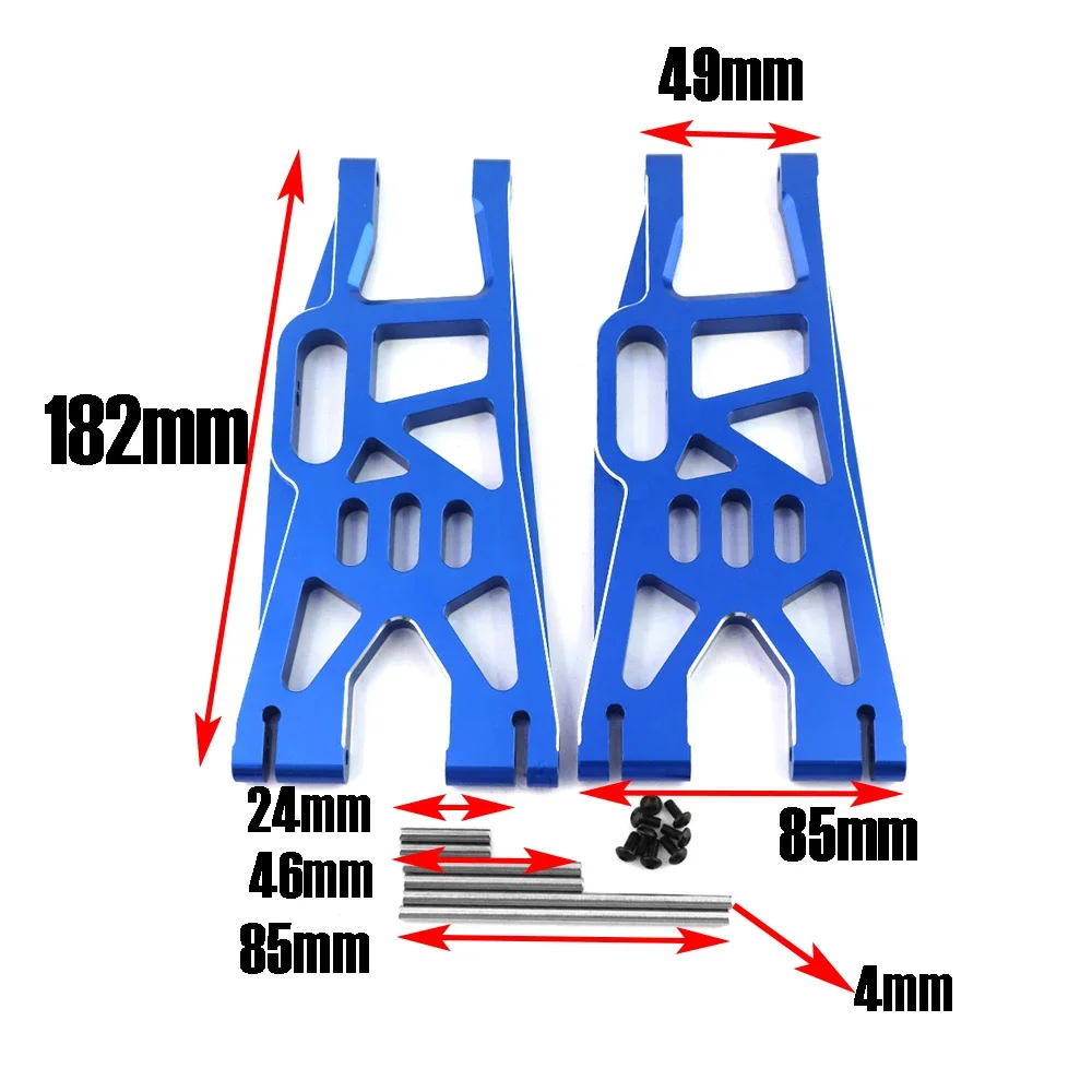 Brazo de suspensión inferior trasero delantero de Metal, 2 uds., para 1/5 Traxxas x-maxx Xmaxx 6S 8S RC Monster Truck, piezas de mejora, accesorios