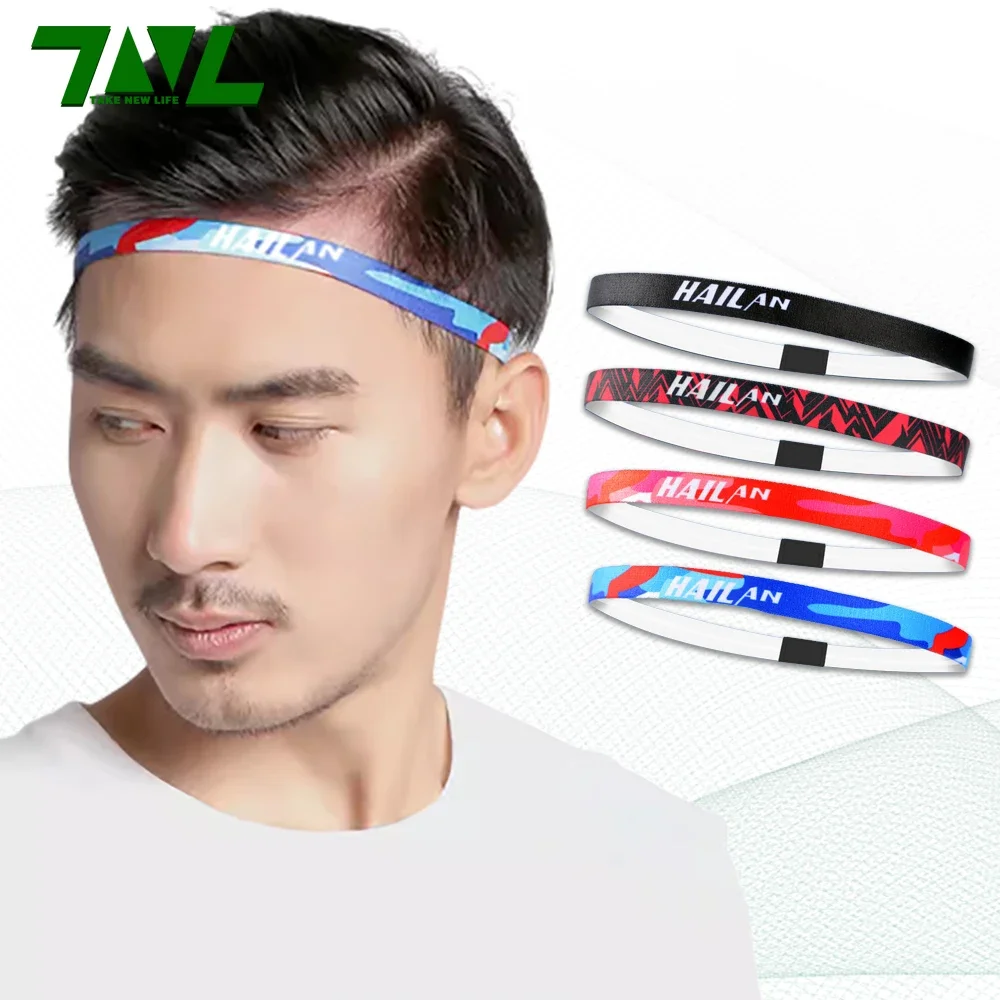 Nylon Elastic Head Sweatband Non-slip for Men Women Running Sweat Bands Gym Exercise Fitness Headband Yoga Hair Bands【1PC】