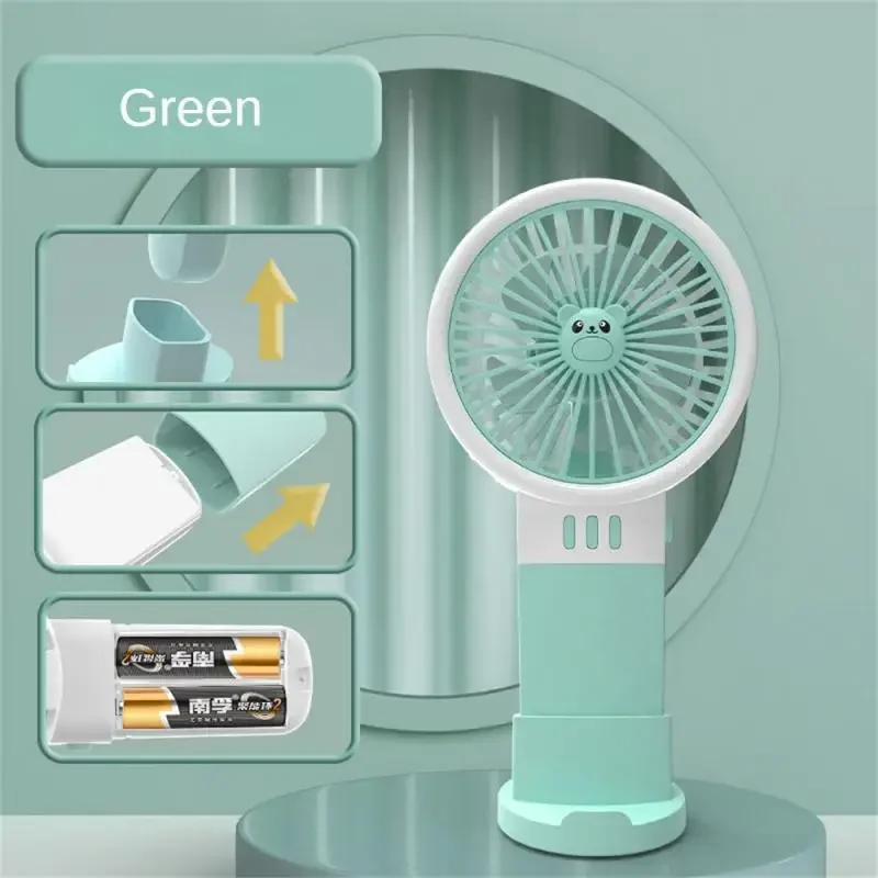 Подставка для мобильного телефона Вентилятор Портативный маленький вентилятор Встроенный аккумулятор Ручной мини-вентилятор Большой ветер Вентиляторы для путешествий на открытом воздухе Летние хорошие вещи