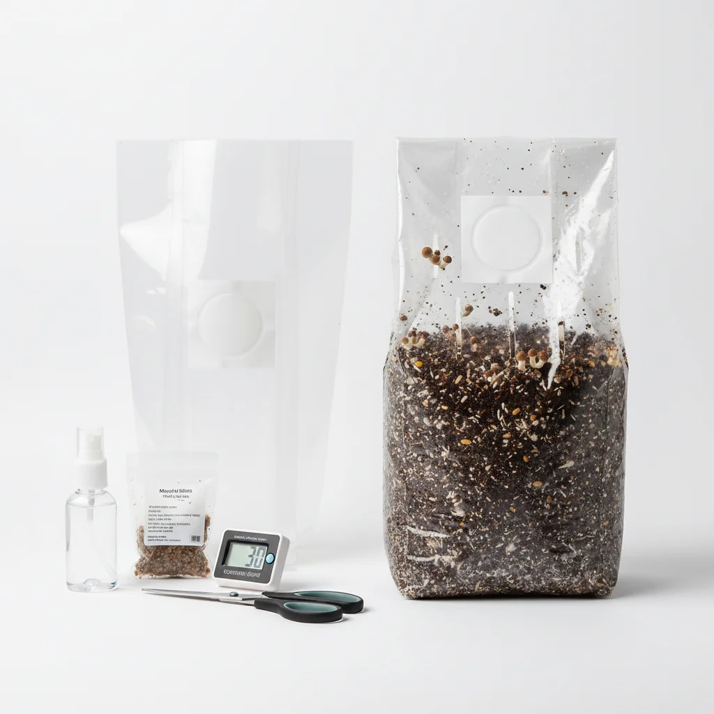 50 Uds. Bolsa para plantar setas de PP de 6 mm, filtro de 0,2 um, bolsa transpirable transparente para setas comestibles, bolsa para cultivo de setas, macetero de jardín