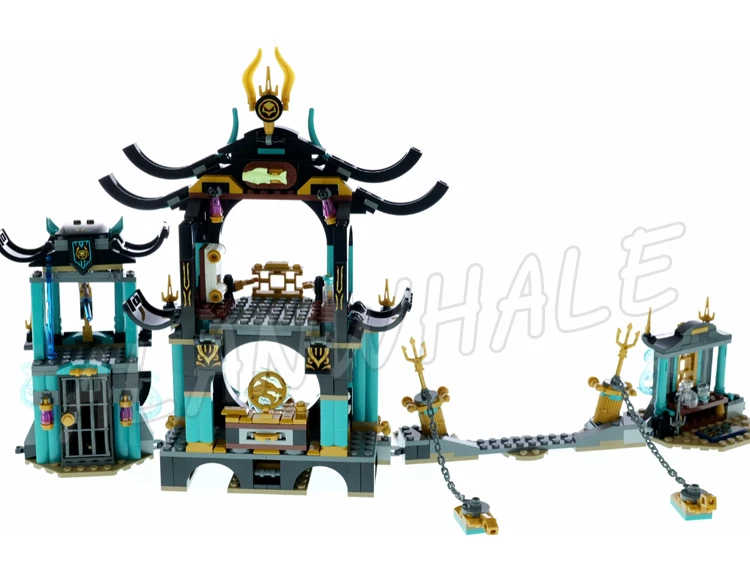 1096pcs Shinobi Seabound Temple of the Endless Sea Laboratory undermarine Serpent 60085 set di blocchi compatibili con il modello