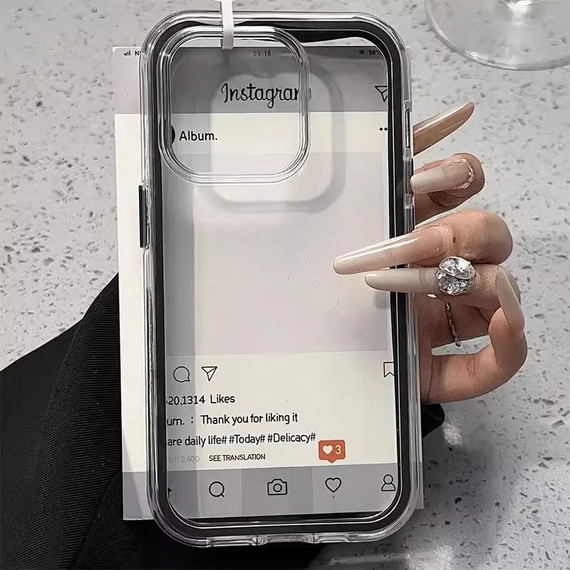 Роскошный прозрачный чехол для телефона ярких цветов для iPhone 17, Air 11, 12, 13, 14, 15, 16, 17 Pro Max Plus, противоударный мягкий чехол-бампер
