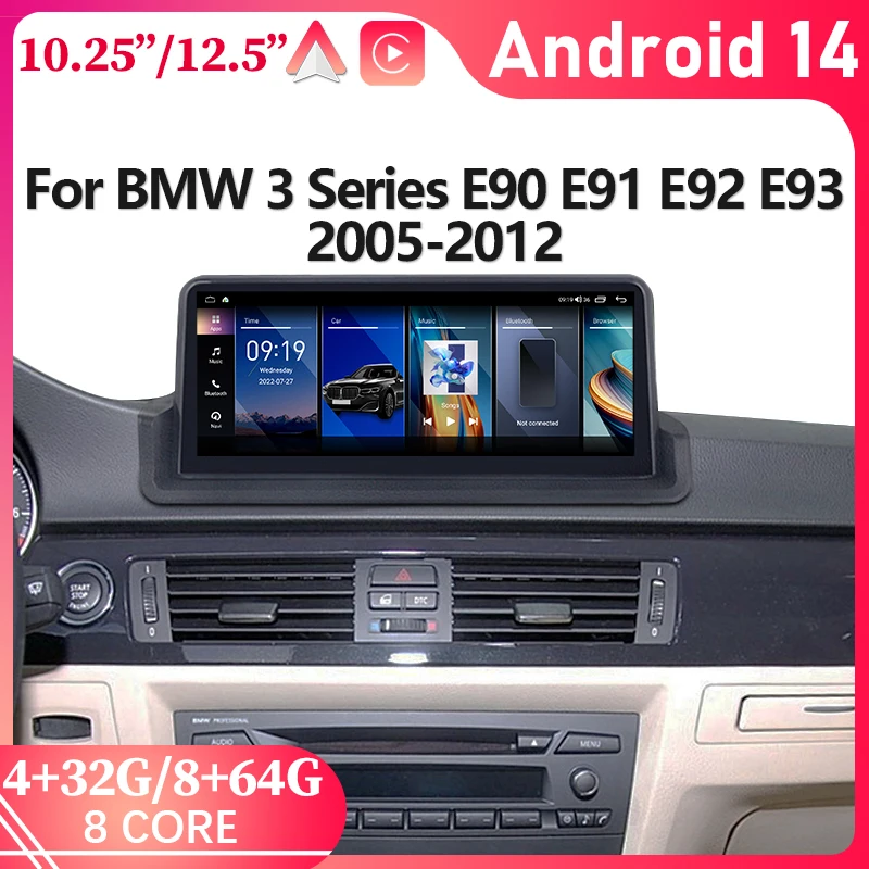 

Android 14 Car Play For BMW 3 Series E90 E91 E92 E93 Car Radio Android Auto Car Video Player Car Multimedia Player Navigation 4G