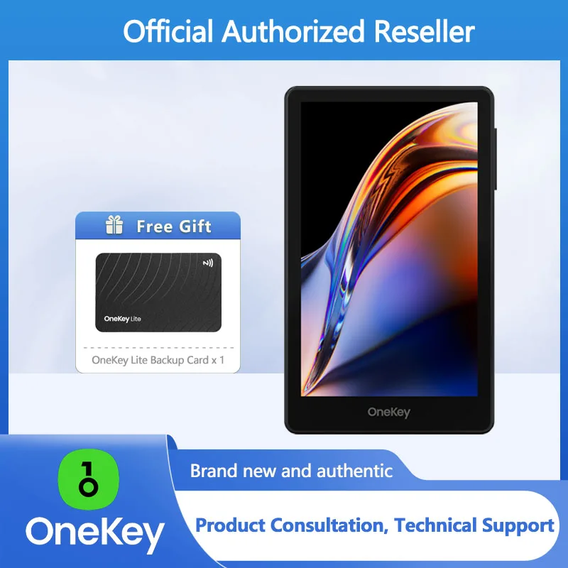 Crypto Hardware Wallet Cold Storage 4 Secure Chip EAL 6+ Air-gapped 3.5-inch IPS Touchscreen OneKey Pro HD camera Fingerprint