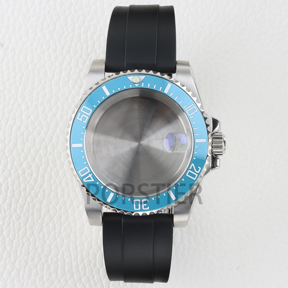 Ceramic Bezel 40mm NH35 Watch Case Ice Blue Insert for SUB/GMT NH34 NH35 NH38 Movement 28.5mm Dial Sapphire 316L Stainless Steel