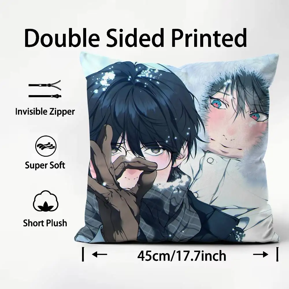 Bl Anime L-Lost In The C-Cloud Pillow Case Comfort Sofa Bed Silky Elegant Invisible Zipper Custom Decorative Cushion Cover