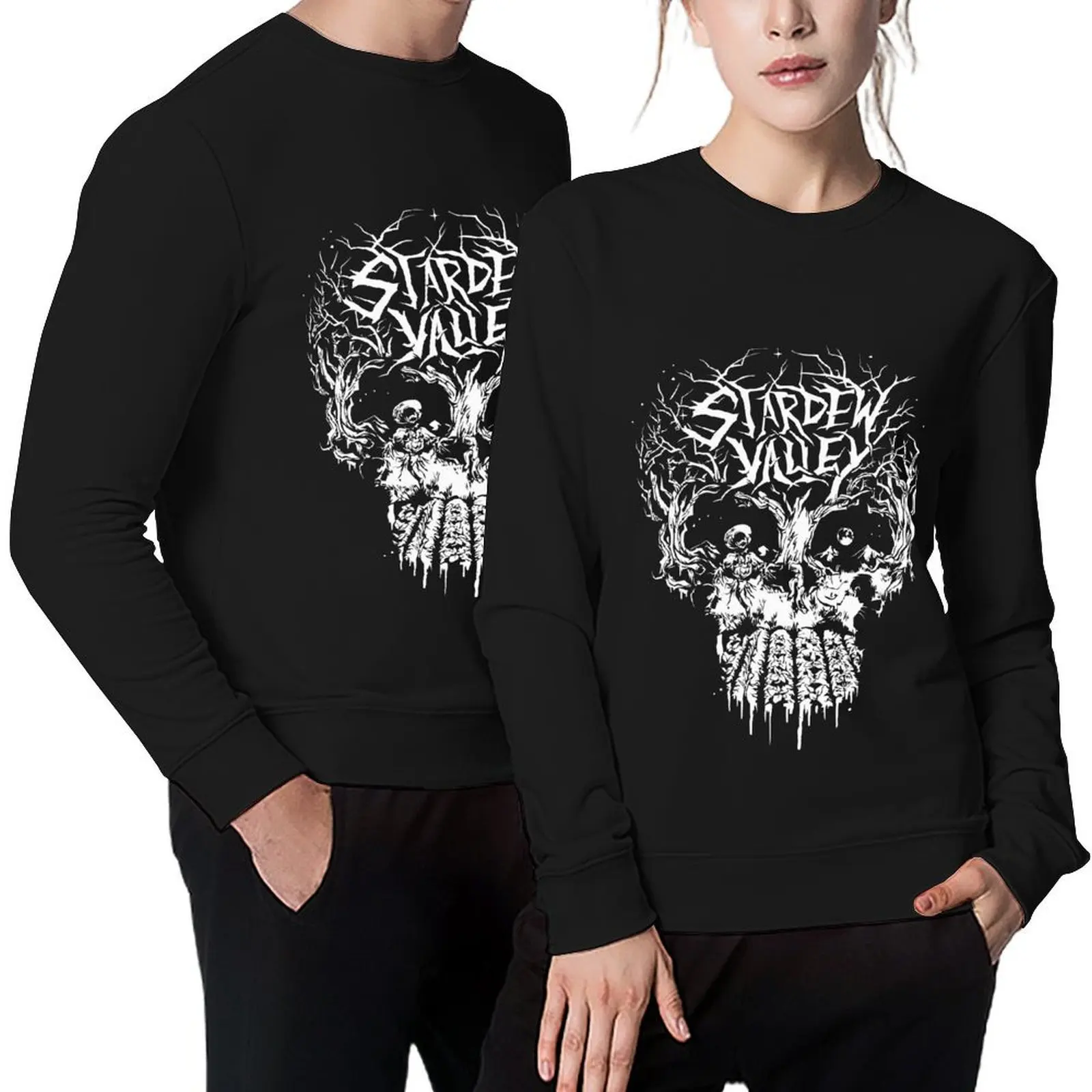 

Stardew Valley Merch Skulldew Valley Pullover japanese style anime clothes clothes for men korean clothes hooded sweatshirt
