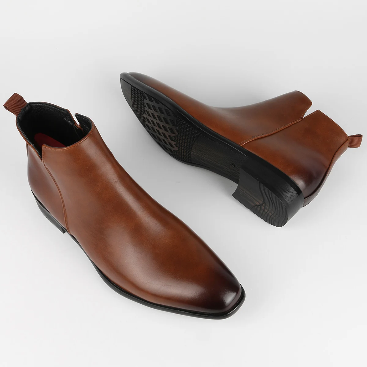 Męskie buty Chelsea w stylu business casual, eleganckie.